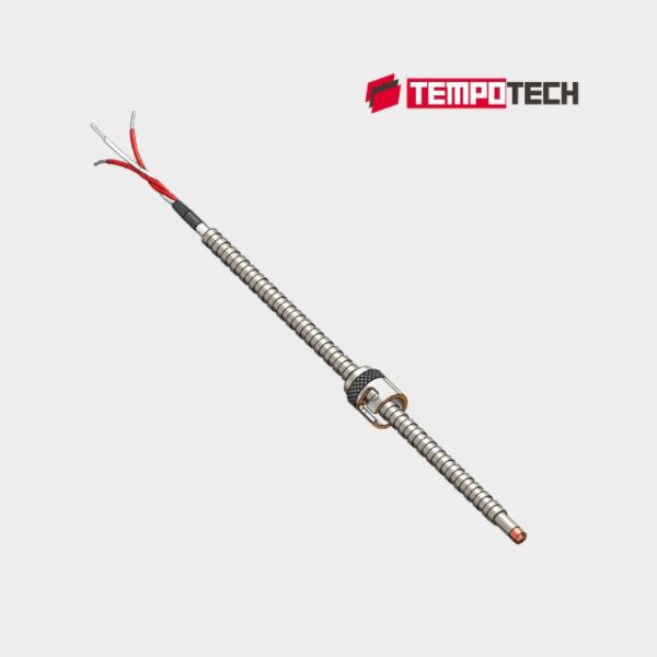 RTD44- Flexible Armor Bayonet Style Resistance Temperature Detector with Lead Wire